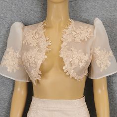 Wedding bolero.Philippine Bolero Wedding jacket. Jacket with embroidery by MarentaShop on Etsy Lace Mother Of The Bride Dress For Ceremony, Fitted Organza Mother Of The Bride Dress For Party, Intricate Embroidery Mother Of The Bride Dress For Wedding, Fitted Organza Mother Of The Bride Dress, Elegant Mother Of The Bride Dress With Sheer Sleeves, Elegant Embroidered Mother Of The Bride Dress For Wedding, Fitted Mother Of The Bride Dress With Intricate Embroidery, Fitted Evening Shrug With Lace Sleeves, Fitted Spring Wedding Mother Of The Bride Dress