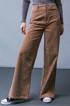 A corduroy pant featuring front closure, side pockets, wide leg and back pockets This season, make a statement in How Dare You Corduroy Pants. Crafted from luxuriously soft corduroy, these pants feature a front closure, side pockets and a wide leg cut that allows for maximum movement and comfort. Finer details include back pockets, adding a touch of sophistication to your look. Wear these pants to unlock a new level of class and style. Details Self : 75% Cotton 25% Polyester Size & Fit - Model i Corduroy Pant, Girl Vibe, Health Books, Flying Tomato, Skirt Jumpsuit, Virtual Closet, Swim Accessories, Swimsuit Cover