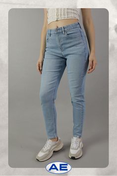 New Comfort Stretch Waistband! Stretchy at the waist, rigid everywhere else./Classic, 100% cotton denim with no stretch/Light wash White Jeans Men, Athletic Fit Jeans, Dream Jeans, Jean Trends, Curvy Jeans, Mom Jean, Loose Jeans, Medium Wash Jeans, Women Denim Jeans