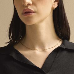 A classic piece elevated with premium solid gold, the 14k Gold Paperclip Chain Necklace is ideal for layering with other chains and pendants — or let it speak for itself. Jewlery Necklace, Paperclip Chain Necklace, Interlocking Ring, Solitaire Studs, Bar Bracelets, Diamond Drops, Eternity Band Diamond, Diamond Eternity, Chain Earrings