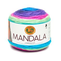 a multicolored ball of yarn with the words mandala written on it