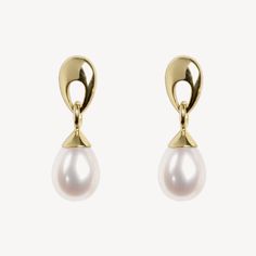 18ct Gold Pearl & Diamond Earrings | Aspinal of London Cheap Teardrop Pearl Charm Earrings, Luxury Yellow Gold Timeless Pearl Earrings, Teardrop Earrings With Polished Finish For Evenings, Evening Teardrop Earrings With Polished Finish, Classic White Gold Earrings With Timeless Design, Classic White Gold Earrings, Evening Drop Earrings With Polished Finish, Elegant Gold Pearl Earrings With Polished Finish, Luxury Teardrop Bridal Earrings For Formal Occasions