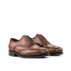 Also known as a wingtip, the Full Brogue is easily identifiable as one of the most classic pairs of men's dress shoes on the market. Featuring a brogue pattern along the sides as well as the toe cap, every man needs a Full Brogue in his shoe closet. The Details: *burnished Materials: Cognac box calf leather Sole: cognac goodyear leather rubber sole Last: Zurigo - Rounded toe for fraditional English Look What is Fast Lane? Fast lane is our new experimental 7 day made to order collection, an ambit Closet Custom, Men's Dress Shoes, Custom Made Shoes, Traditional English, Brogue Shoes, Painting Leather, Shoe Closet, Goodyear Welt, Every Man