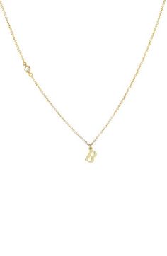 A small, dangling initial pendant on a crystal-accented chain brings a personalized touch to your look—it also makes a great gift for a loved one. 16" length; 2" extender Lobster clasp closure Goldtone plate/glass Imported B Necklace, Boyfriend Necklace, Initial Necklace Gold, Initial Pendant Necklace, 2023 Christmas, Gold Initial, Initial Pendant, Personalized Necklace, Initial Necklace