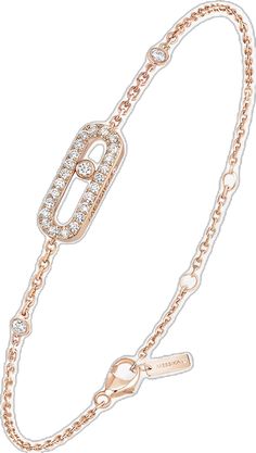 Rose Gold Diamond Chain Bracelet, Rose Gold Diamond Chain Bracelet Fine Jewelry, Rose Gold Cubic Zirconia Chain Bracelet, Rose Gold Cubic Zirconia Chain Bracelet Fine Jewelry, Fine Jewelry Rose Gold Cubic Zirconia Chain Bracelet, Hand Set Rose Gold Diamond Bracelet, Hand-set Rose Gold Diamond Bracelet, Rose Gold Diamond Bracelets For Everyday Luxury, Rose Gold Diamond Bracelet With Diamond Accents