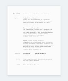 a resume for someone who is looking at something on the computer and it looks like they are