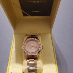 Women's Rose Gold Invicta Watch Brand New, Never Been Worn. Rhinestones Around Dial. Questions? Leave A Comment Below. Make An Offer! Invicta Watches Women Gold, Investment Watches Women, Invicta Watches Women, Crystal Watches, Invicta Watches, Rose Gold Watches, Women Rising, Diamond Watch, Chronograph Watch