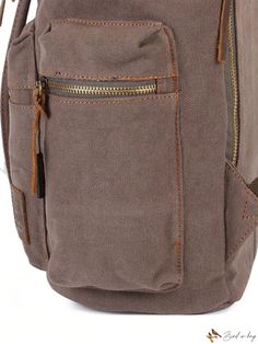 Bird in Bag - Classic Leather Trim Travel Backpack Casual Brown Bags With Zipper Pocket, Large Capacity Canvas Chest Bag For Travel, Large Capacity Tote Chest Bag For Travel, Everyday Brown Chest Bag With Zipper Pocket, Large Capacity Canvas Crossbody Backpack, Large Capacity Crossbody Canvas Backpack, Casual Travel Backpack Shoulder Bag, Brown Chest Bag With Pockets For Everyday Use, Outdoor Brown Bags With Zipper Pocket