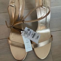 Nwt Zara Minimalist Gold Heeled Sandals Zara Gold, Gold Sandals, Gold Heels, Zara Shoes, Heeled Sandals, Shoes Women Heels, Sandals Heels, Shoes Heels, Zara