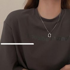 Type: Accessories

Material: Alloy
Short chain length: 42.3+7cm ( 19.4 inches )
Long chain length: 46.5+6.5cm ( 20.9 inches ) Casual Black Clavicle Chain Necklace, Silver Clavicle Chain Necklace With Rectangular Pendant, Casual Everyday Necklace With Silver Chain, Casual Silver Chain Necklace, Casual Everyday Chain Necklace, Casual Everyday Silver Chain Necklace, Casual Silver Chain Necklace For Everyday Wear, Casual Clavicle Chain Necklace As Gift, Casual Clavicle Chain Necklace For Gift