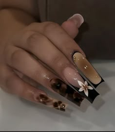 Short Baddie Fall Nails, Cute Nails Acrylic Fall Theme, Square November Nails, Fall Nails Inspo Square, Square Winter Acrylic Nails, Fall Nail Inspo 2024 Square, Brown Long Nails Design, Winter Nails Squoval, Extra Fall Nails