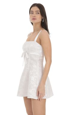 Designed in Los Angeles- Mini Length- Zipper closure- Unlined- Made in jacqaurd fabric- Hand wash coldModel is wearing a size small that measures 31in/79cm in lengthSlight modifications might be made to improve garment quality.Handling the garments with care, hand-washing and air-drying is strongly recommended. White Graduation Dress High School, White Dress Graduation, Senior Events, Graduation Dress White, White Graduation Dress, Senior Pictures Dresses, Birthday Blast, Coquette Clothes, White Dresses Graduation