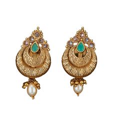 Gold Plated Ethnic Traditional South Indian Jewellry Bangle Ceremony, Ear Chain, Gold Chandelier Earrings, Stud Jewelry, Brooch Jewelry, Ethnic Earrings, Traditional Fashion, Bangles Jewelry, Chandelier Earrings