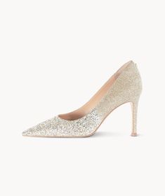 Introducing the Golden Sparkling 4.0 ✨👠 Breathable air-touch foam, anti-slip rubber outsole, and high resilience support make these heels a must-have! Steal the show at your next party invite with leg-lengthening 90mm heels. 💃 #ComfortableHeels #HeelsForWomen Wedding Shoes With 4-inch Heel And Round Toe, Glamorous Wedding Shoes With 4-inch Heel For Evening, Glamorous Wedding Shoes With Heel Strap For Events, Chic Fitted Flat Heel Wedding Shoes, Chic Fitted Wedding Shoes With Flat Heel, Luxury Wedding Shoes With 4-inch Heel, Champagne Heels With 4-inch Heel For Gala, Fitted Round Toe Wedding Shoes, Fitted Wedding Shoes With Round Toe