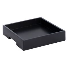 a black tray with two handles on it