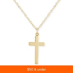 in stock Fine Jewelry Cross Pendant Necklace For Anniversary, Classic Cross Pendant Jewelry As Gift, Fine Jewelry Anniversary Cross Pendant Necklace, Fine Jewelry Anniversary Necklace With Cross Pendant, Classic Hallmarked Pendant Jewelry, Classic Hallmarked Custom Pendant Necklace, Classic Custom Pendant Necklace, 14k Gold Crucifix Jewelry As Gift, Fine Jewelry Necklace With Diamond Cut Cross Pendant