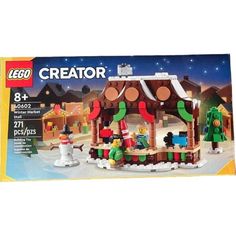 the lego creator christmas village is in its box