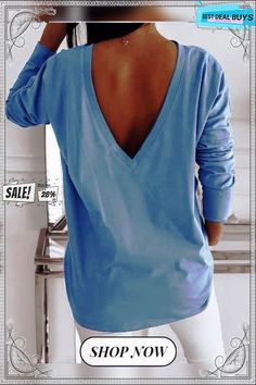 Women 2 Ways Wear Long Sleeve Shirt V-neck Tops For Spring, Spring V-neck Top, Casual Long Sleeve V-neck Top In Solid Color, Solid Color V-neck Top For Fall, Solid V-neck Top For Fall, Fall V-neck Solid Color Tops, Spring Stretch Shirt In Solid Color, Spring Solid Color Stretch Shirt, Spring Stretch Solid Color Shirt