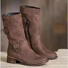 Category:Boots; Upper Materials:Faux Leather; Heel Type:Flat Heel; Gender:Women's; Toe Shape:Round Toe; Type:Mid Calf Boots,Fleece Lined; Style:Vintage,Casual,Industrial Style; Heel Height(inch):1-2; Outsole Materials:Rubber; Occasion:Daily,Work,Outdoor; Closure Type:Zipper; Listing Date:12/04/2023; 2024 Trends:Snow Boots,Combat Boots,Cowboy Boots,Plus Size,Waterproof Boots Boots Fall Weather, Womens Boots Mid Calf, New Boots 2022 Women, Flat Boots For Women Work, Womans Boots Outgits, Overland Women’s Boots, Cheap Women's Fall Boots, Flat Boots For Dresses, Cute Fall Outfurs Boots