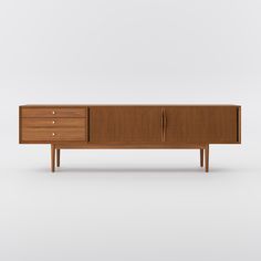 the sideboard has two drawers and one drawer on each side, which is open to reveal