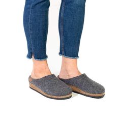 Women's Essenz Wool Clog - Stegmann Clogs Comfortable Textured Clogs For Fall, Comfortable Winter Clogs With Leather Sole, Wool Clogs With Cushioned Footbed And Round Toe, Cozy Winter Clogs With Rubber Sole, Comfortable Winter Clogs With Removable Insole, Wool Clogs With Rubber Sole And Round Toe, Casual Wool Slip-on Clogs, Winter Felt Slip-on Clogs, Casual Wool Slip-on Slippers