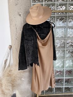 SELENA Black Off shouldered Smocked Dress - The Gypsy Bazaar Slip Dress Layering, Satin Dress Outfit, Silk Dresses Outfit, Dress Layering, Dress With Jean Jacket, Fall Dress Outfit, Body Conscious, Black Satin Dress, Fashion 101