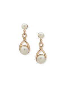 Linear Earrings, Formal Earrings, Pearl Accessories, Everyday Chic, Dream Board, Accessories Unique, Pearl Jewelry, Faux Pearl, Gold Earrings