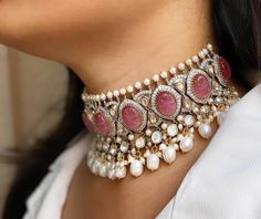 Premium Carved Monalisa stones Kundan Choker/Sabyasachi Choker/Indian/Bollywood Jewelry/Fine Kundan Necklace/Pakistani/Punjabi/Statement Set Celebration Graduation, Wedding Choker Necklace, Kundan Choker Set, Pink Choker, Wedding Necklace Set, Sabyasachi Jewellery, Kundan Choker, Stone Choker, Trendy Necklace