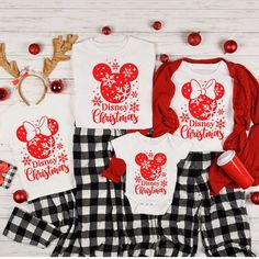 Disney Christmas Family Christmas Mickey And Minnie T Shirt Christmas Quote Shirts, Matching Christmas Sweaters, Disney Christmas Shirts, Merry Christmas Family, Personalized Christmas Ornaments Family, Family Christmas Ornaments, Family Christmas Shirts, Disney Family, Christmas Family