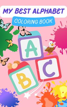 the children's alphabet coloring book is shown