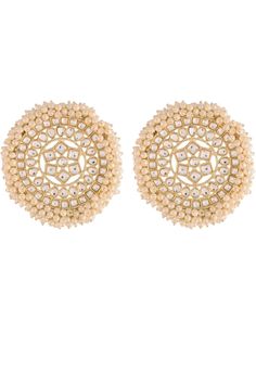 I Jewels 18k Gold Plated Kundan Pearl Stud Earrings for Women (E2940W) This Earring set is crafted in 18K gold plated finish - these earrings are really special .The Earrings feature Kundan-studded. Be stylish and smart with these Earrings. Wear it with a suit or a saree, and lehenga for an ethnic yet classy look. This earring set is a great option and a perfect pick for your wedding functions. Be assured to find a variety of contemporary and traditional designs in the mesmerising collection tha Gold Plated Chandbali Earrings For Anniversary, Gold Round Earrings For Festive Season, Gold Round Earrings For Festive Occasions, Traditional Clip-on Earrings For Festive Occasions, Festive Gold Round Earrings, Festive Gold Plated Pearl Earrings For Pierced Ears, Festive Gold Plated Bridal Earrings Gift, Festive Gold-plated Bridal Earrings As Gift, Gold Plated Chandbali Bridal Earrings For Gift