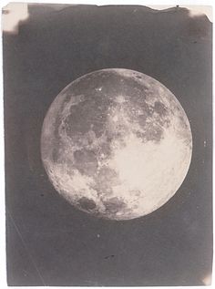 an old photo of the moon taken in black and white