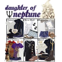 the cover of daughter of neptine magazine, with pictures of clothing and accessories