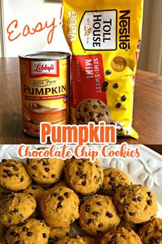 PUMPKIN CHOCOLATE CHIP COOKIES (SOFT BATCH) - Fall Favorite!! Adult and kid approved!! SUPER EASY TO MAKE!! Pumpkin Cookies Recipes, Easy Pumpkin Cookies, Chocolate Chip Cookies Soft, Soft Batch, Pumpkin Cookies Easy, Cookies Pumpkin, Soft Pumpkin Cookies, Pumpkin Cookie Recipe, Recipes Pumpkin