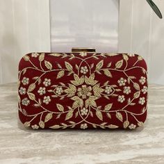 Introducing our designer Handmade clutches. With detailed intricate work, these purses are perfect for a daily wear as well as party wear. Comes with a detachable chain, you can easily switch from a hand purse to a crossbody. Spacious enough to fit daily essential needs as well as all kind of Phones. This gorgeous clutch in Navy Blue with detailed embroidery is such an elegant piece. ALL SALES ARE FINAL. KINDLY MESSAGE ME FOR ANY INQUIRIES. Hand Purse, Wedding Bags, Detailed Embroidery, Handmade Clutch, Designer Clutch, Wedding Bag, Accessories Bags Purses, Bags Purses, Wedding Accessories