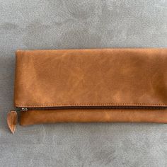 Vegan leather clutch Leather clutch purse Cognac brown | Etsy Brown Clutch, Foldover Clutch, Leather Clutch Purse, Zippered Clutch, Honey Brown, Etsy Favorites, Love To Shop, Beautiful Gifts, Etsy Pins