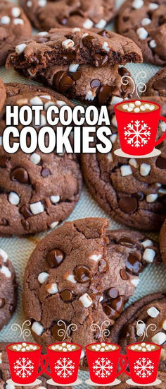 hot cocoa cookies with white chocolate and marshmallows