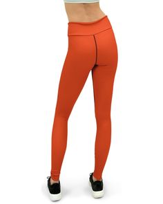 Softest high quality yoga pants you will ever wear. Made of 82% polyester and 18% spandex. These Solid Hot Orange Yoga Pants have a body-flattering fit that will make you feel super comfortable even during the most intense workouts. They come with a high waistband and are made from soft microfiber yarn. Squat Proof Elastane Tights For Athleisure, Compression Activewear With Contoured Waistband For Pilates, Squat Proof Micro-elastic Athleisure Leggings, Squat Proof Athleisure Elastane Tights, Compression Activewear For Pilates With Contoured Waistband, Squat Proof Athleisure Tights, Squat Proof Elastane Leggings For Pilates, Squat Proof Elastane Workout Tights, Squat Proof Workout Tights