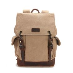 Outdoor Multifunctional Canvas Backpacks - Woosir Outdoor Canvas Bag With Multiple Pockets, Outdoor Canvas Bags With Multiple Pockets, Khaki Cotton Canvas Bag For Travel, Canvas Backpack For Outdoor Activities With Pockets, Canvas Backpack With Multiple Pockets For Everyday Use, Casual Large Capacity Backpack For Hiking, Canvas Backpack With Multiple Pockets, Standard Canvas Backpack With Multiple Pockets, Casual Canvas Hiking Bag