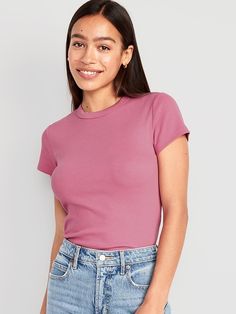 Saw this on Old Navy: Trendy Relaxed Fit T-shirt With Cap Sleeves, Basic Solid Cropped T-shirt With Crew Neck, Basic Solid Color Cropped T-shirt, Basic Solid Crew Neck Cropped T-shirt, Basic Pink Cropped T-shirt With Short Sleeves, Spring Crew Neck Short Sleeve Top, Solid Crew Neck Cropped T-shirt For Everyday, Everyday Crew Neck Cropped T-shirt, Crew Neck Cropped T-shirt For Everyday