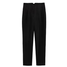 Zara High-Waisted Pants Beautiful Chic Ankle-length Workwear Bottoms, Tailored High-waist Pants For Workwear, Classic High Waist Black Bottoms, Chic High-waist Dress Pants For Work, Chic High Waist Dress Pants For Work, Classic Pantsuit For Night Out, Zara Tailored Straight Leg Bottoms, Tailored Trousers From Zara, Classic High Waist Office Pants