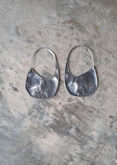 Unique Hammered Hoop Earrings, Handmade Silver Nature-inspired Earrings, Handmade Artisan Silver Earrings, Handmade Silver Artisan Earrings, Handmade Nature-inspired Silver Earrings, Silver Nature-inspired Earrings For Everyday, Silver Nature-inspired Everyday Earrings, Silver Everyday Nature-inspired Earrings, Everyday Silver Nature-inspired Earrings