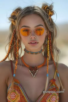 festival-hairstyles-42 Prom Hair Braids, Electro Festival Outfit, Cornrows Ideas, Down Prom Hair, Cut Curly Hair, Curly Hair Cut, Half Up Half Down Prom, Festival Hairstyles, Coachella Hair