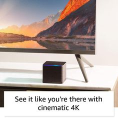 an image of a tv with the caption see it like you're there with cinematic 4k