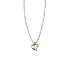 This Sterling Silver Heart Half Heart Pearl Necklace is perfect for any occasion. The half-heart design is made from sterling silver with a single pearl in the center of each half for an elegant look. Wear it to add a touch of sparkle and shine to any outfit. Made of 925 Sterling Silver & Pearl Tarnish-proof Water-proof Safe for sensitive skin Create with White gold plated Length: 40+5cm Weight: 9.6g/8.9g SKU: AN23092209 Product keywords: pearl necklace, pearl drop necklace, half pearl half chai Heart Pearl Necklace, Half Heart, Pearl Drop Necklace, Single Pearl, Blood Diamond, Necklace Pearl, Drop Necklace, Sterling Silver Heart, Silver Pearls