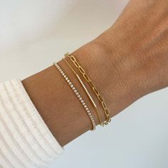 Made of 925 Sterling Silver We use a THICK, DURABLE plating of 14K Gold or Rhodium - for a piece that will last you years to come! Highest grade CZ for an authentic diamond look! Nickel-free & Hypoallergenic Available in sizes 6.25" or 6.75" + 0.5" Ext. Gold Bar Bracelet, Bar Bracelet, Bar Bracelets, Gold Bracelet, 925 Sterling Silver, Plating, Bar, Bracelet, Sterling Silver