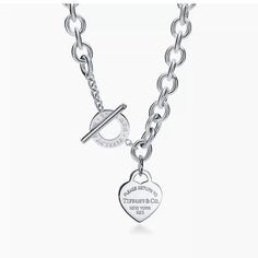 Real Never Worn Tiffany Heart Tag Necklace Necklaces Tiffany & Co., Silver Necklaces Tiffany & Co., Tiffany Necklace Silver, Tiffany Necklace Aesthetic, Tiffany Chain Necklace, Tiffany Heart Tag Necklace, Heart Tag Toggle Necklace, Necklaces Tiffany, Pinterest Wishlist