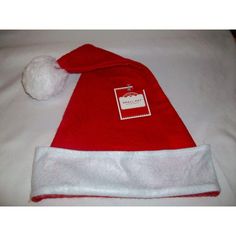 Adult Medium Red Felt Santa Christmas Hat White Trim Stocking Cap Pom Pom Measures Approximately 17" From Rim To Pom Pom. Opening Is 12" Laying Flat. Red Winter Hats For Gifts, Red Winter Hat As A Gift, Red Christmas Hat For Festive Occasions, Red Holiday Hats For Winter, Red Christmas Cap, Led Tree Topper, Christmas Village Lights, Felt Santa, Red Buffalo Check