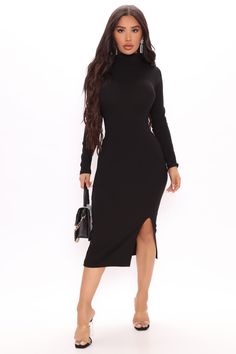 Boat Neck Long Sleeve, Turtleneck Midi Dress, Grey Dresses, Black Coral, Heels Fashion, Fashion Nova Dress, Autumn Fashion Casual, Sweater Dress Midi, Green Midi Dress