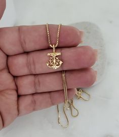 Gold Anchor Necklace, Tiny Anchor Necklace For Women, 14k Heavy Plated Gold, High Quality Anchor Necklace, Anchor 13mm, 1mm Box Chain
#14kAnchorWomen #10kGoldAnchor #AnchorPendant #14kGoldAnchor #MinimalistCross #TinyNecklace #TinyAnchorNecklace #GoldAnchorNecklace #JesusPendant #14kGoldJesus Anchor Shaped Jewelry With Adjustable Chain For Gift, Gold Anchor Necklace In Nautical Style, Anchor Pendant Gold, 14k Gold Anchor Necklace Gift, Adjustable Anchor-shaped Necklace For Gifts, Tiny Necklace, Anchor Pendant, Anchor Necklace, Online Jewelry Store